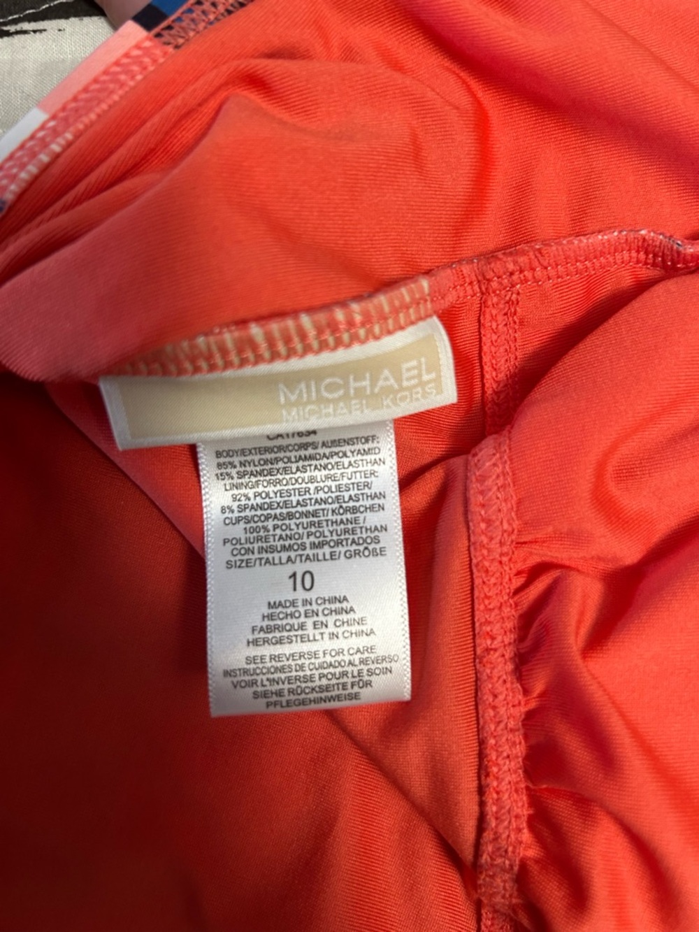 MICHAEL Michael Kors Navy and Coral Swimsuit size 10 - Picture 10 of 11